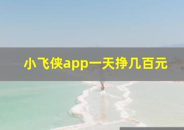 小飞侠app一天挣几百元