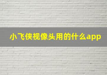 小飞侠视像头用的什么app