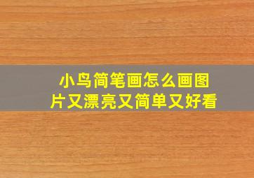 小鸟简笔画怎么画图片又漂亮又简单又好看