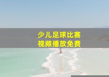 少儿足球比赛视频播放免费