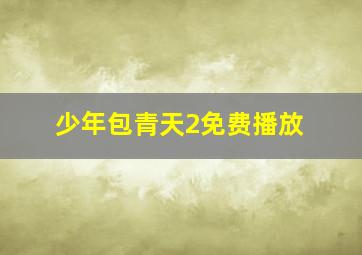 少年包青天2免费播放