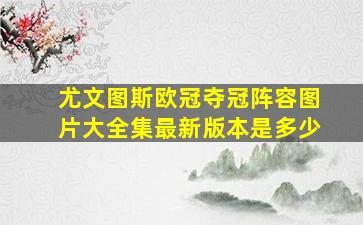 尤文图斯欧冠夺冠阵容图片大全集最新版本是多少