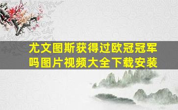 尤文图斯获得过欧冠冠军吗图片视频大全下载安装