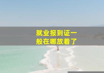 就业报到证一般在哪放着了