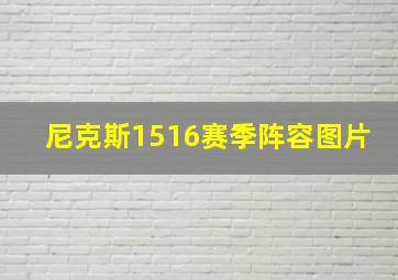 尼克斯1516赛季阵容图片