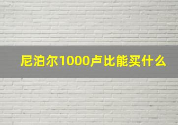 尼泊尔1000卢比能买什么