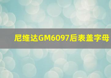 尼维达GM6097后表盖字母