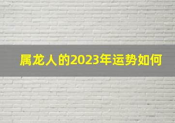 属龙人的2023年运势如何