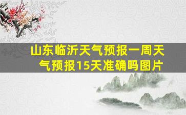 山东临沂天气预报一周天气预报15天准确吗图片