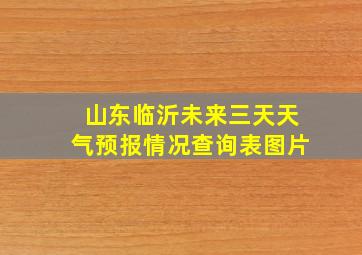 山东临沂未来三天天气预报情况查询表图片