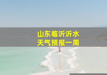 山东临沂沂水天气预报一周