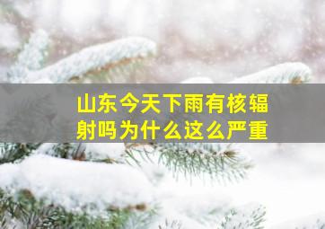 山东今天下雨有核辐射吗为什么这么严重