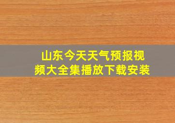 山东今天天气预报视频大全集播放下载安装