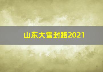 山东大雪封路2021