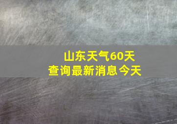 山东天气60天查询最新消息今天