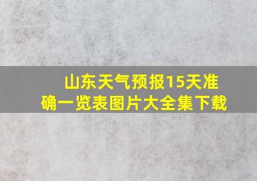 山东天气预报15天准确一览表图片大全集下载