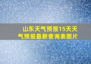 山东天气预报15天天气预报最新查询表图片