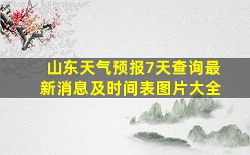 山东天气预报7天查询最新消息及时间表图片大全