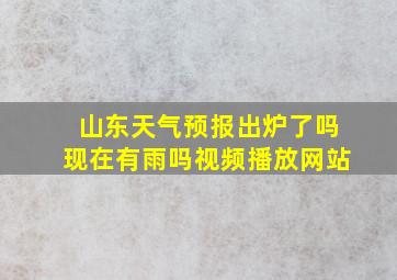 山东天气预报出炉了吗现在有雨吗视频播放网站