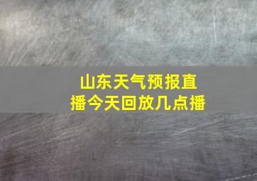 山东天气预报直播今天回放几点播