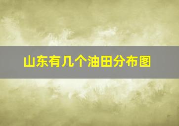 山东有几个油田分布图