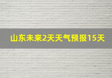 山东未来2天天气预报15天