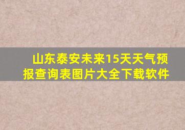 山东泰安未来15天天气预报查询表图片大全下载软件