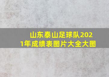 山东泰山足球队2021年成绩表图片大全大图