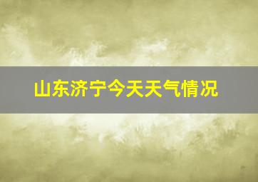 山东济宁今天天气情况