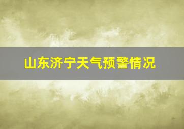 山东济宁天气预警情况