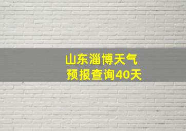 山东淄博天气预报查询40天