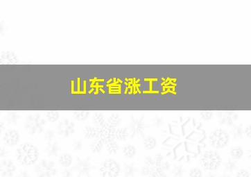 山东省涨工资