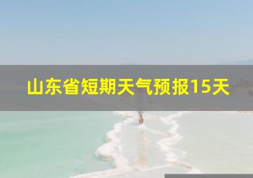 山东省短期天气预报15天