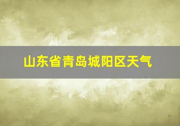 山东省青岛城阳区天气