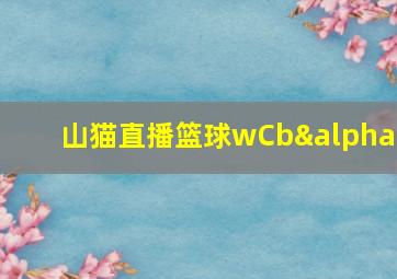 山猫直播篮球wCbα