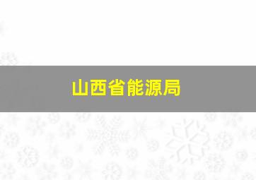 山西省能源局