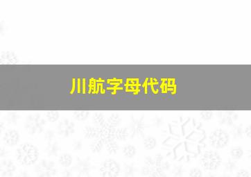 川航字母代码