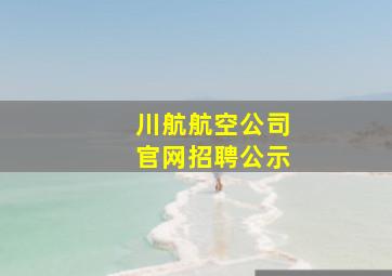 川航航空公司官网招聘公示