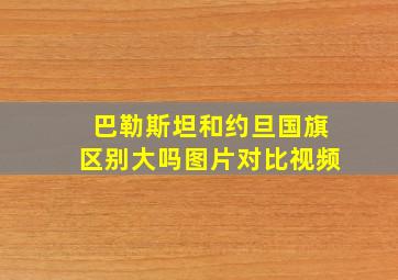 巴勒斯坦和约旦国旗区别大吗图片对比视频