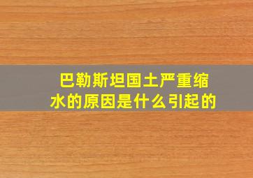 巴勒斯坦国土严重缩水的原因是什么引起的