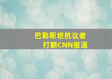 巴勒斯坦抗议者打断CNN报道