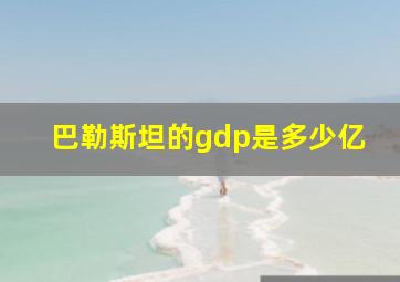 巴勒斯坦的gdp是多少亿