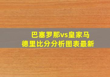 巴塞罗那vs皇家马德里比分分析图表最新