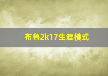 布鲁2k17生涯模式