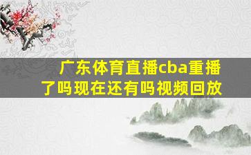 广东体育直播cba重播了吗现在还有吗视频回放