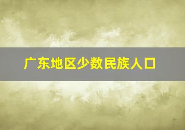 广东地区少数民族人口