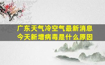 广东天气冷空气最新消息今天新增病毒是什么原因