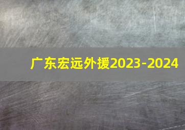 广东宏远外援2023-2024