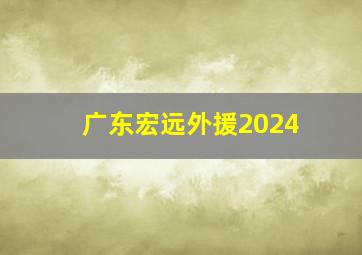 广东宏远外援2024