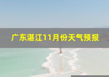 广东湛江11月份天气预报